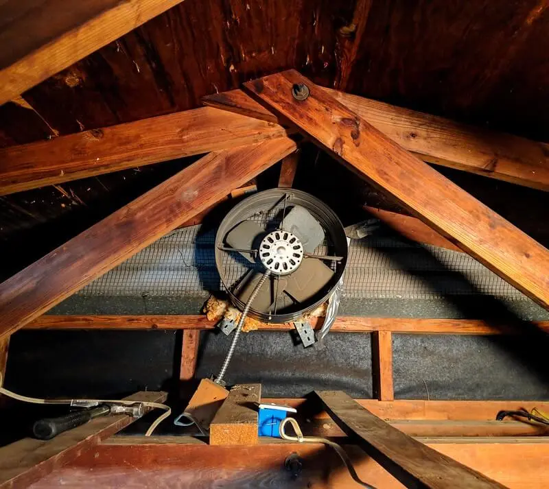 gable mounted attic fan