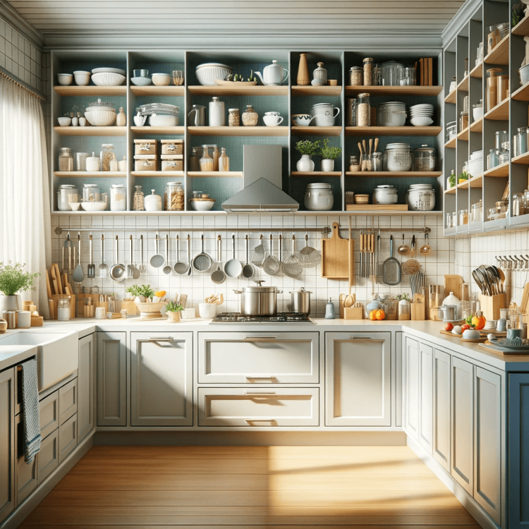 beautiful organized kitchen